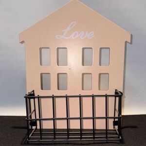 Pink House Shaped Wall Organizer